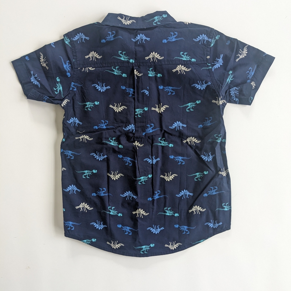 The Children's Place 5T Dinosaur Print Button Down Shirt - Picture 2 of 2